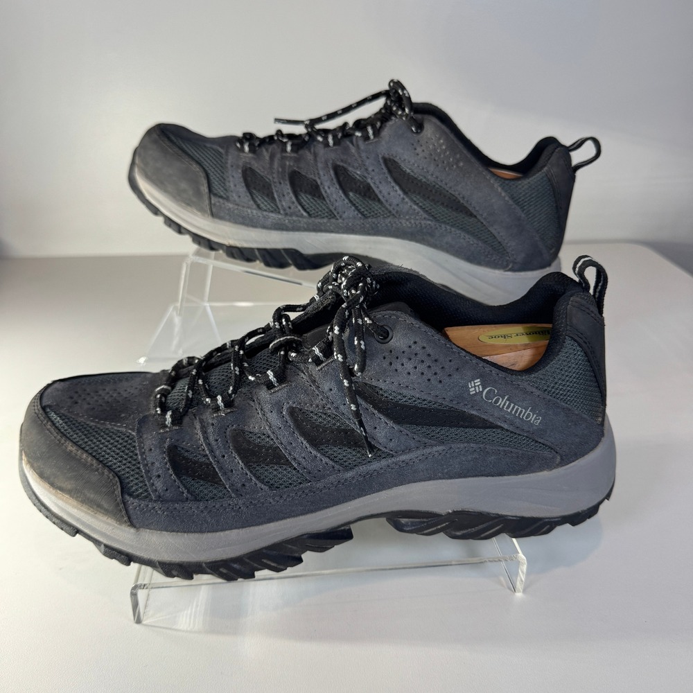 Columbia Redmond III Hiking Shoes Mens 11.5 Gray‎ Black Suede Low Top